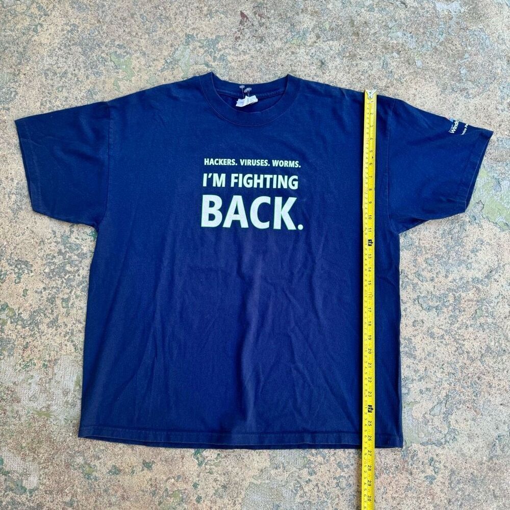 Microsoft Windows Hacker Virus Y2k Tech Shirt - image 1